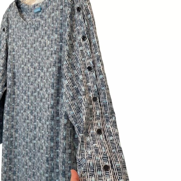 J. McLaughlin Miley Dress in White and Blue Terrace Size Small - Picture 5 of 9